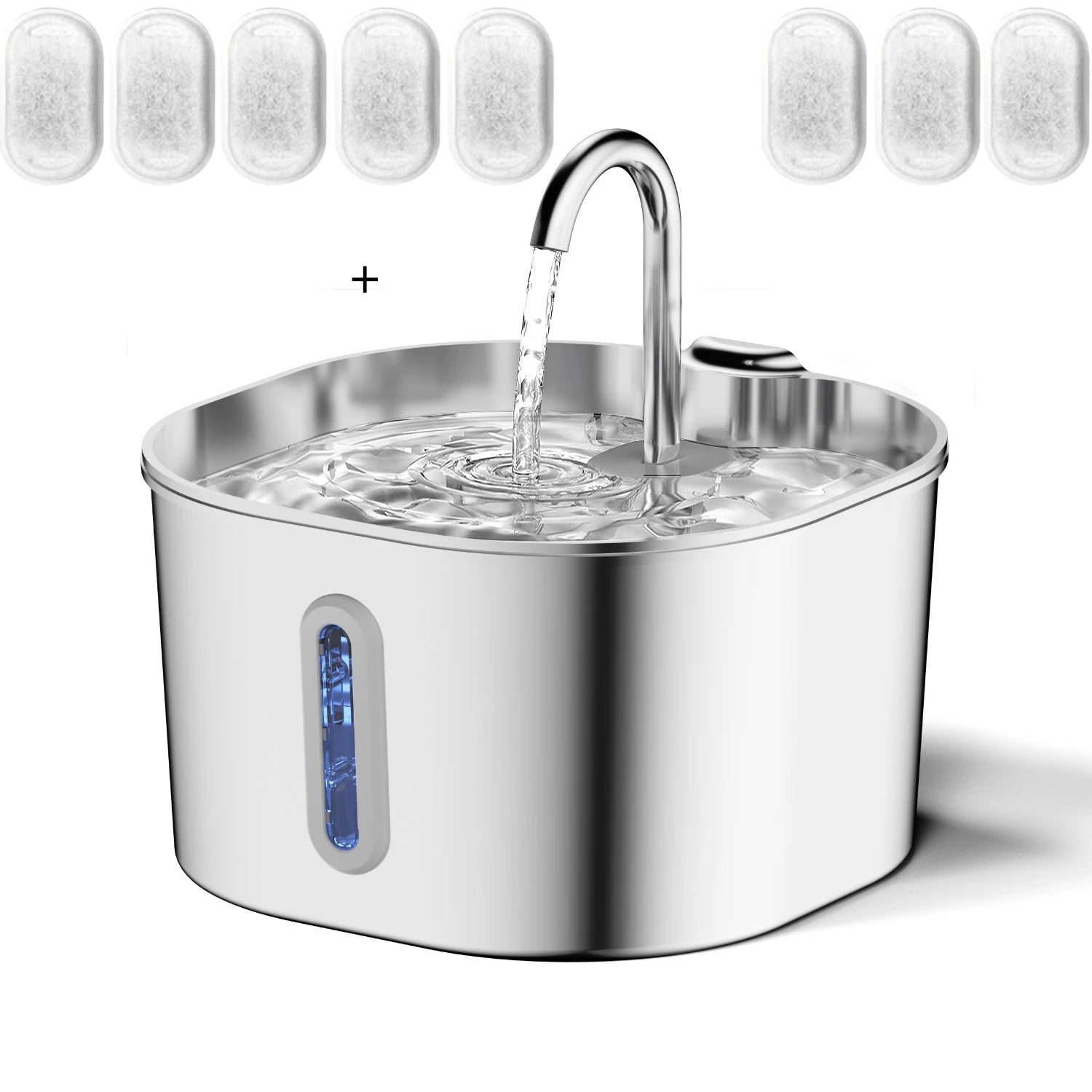 Fontaine à Eau Automatique en Acier Inoxydable 2,2 L pour Chats – Ultra Silencieuse | PurrFlow
