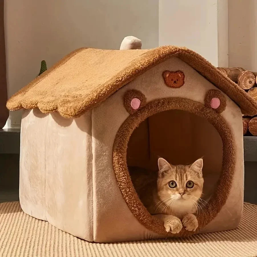 Maison Pliante pour Chat & Petit Chien — Douillet, Lavable & Ultra-Douce