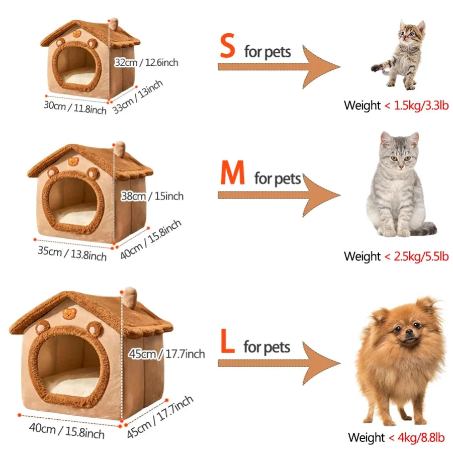 Maison Pliante pour Chat & Petit Chien — Douillet, Lavable & Ultra-Douce