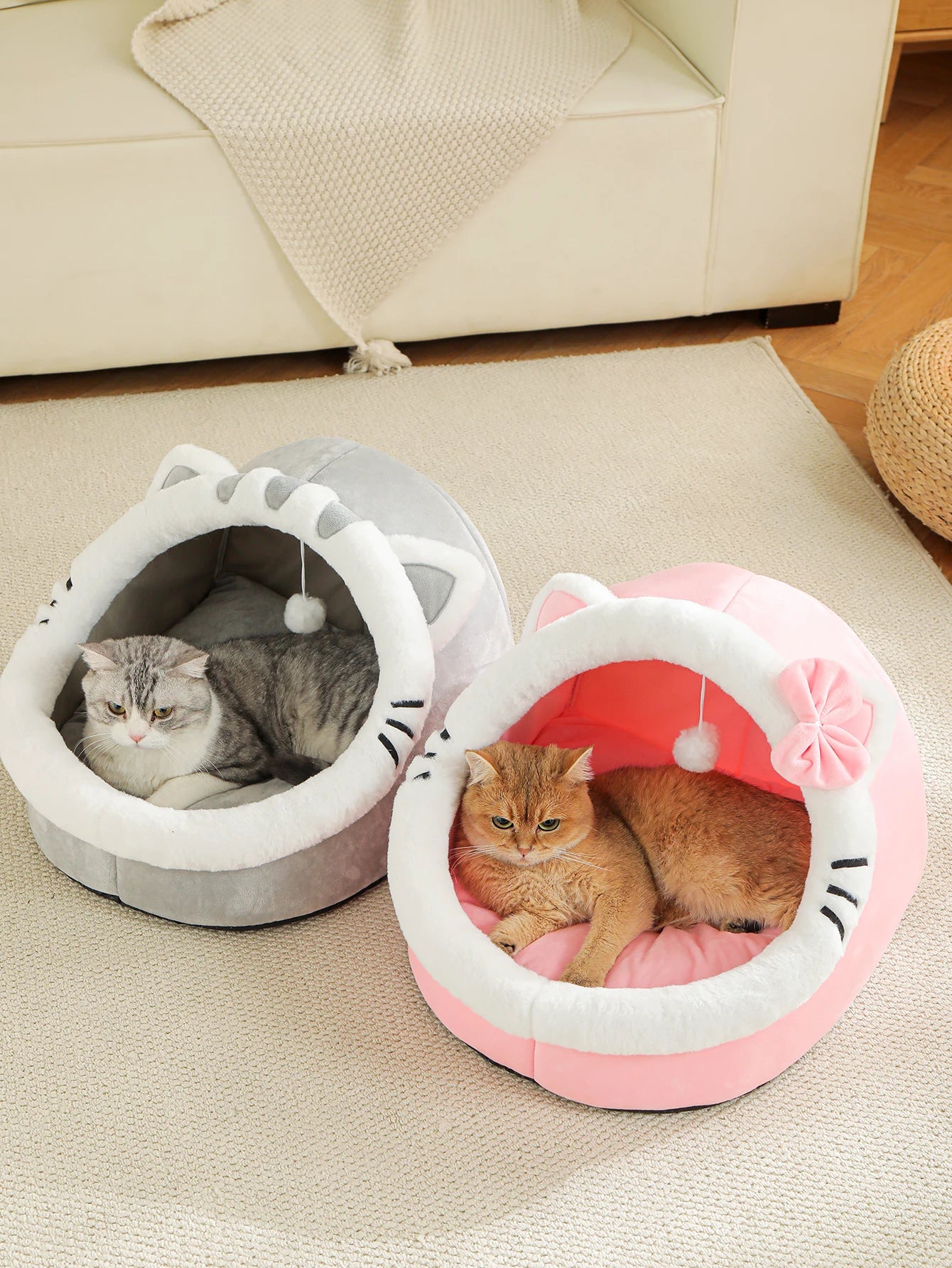 Maison Douillette pour Chat — Grotte Cosy, Ultra-Douce & Chaude