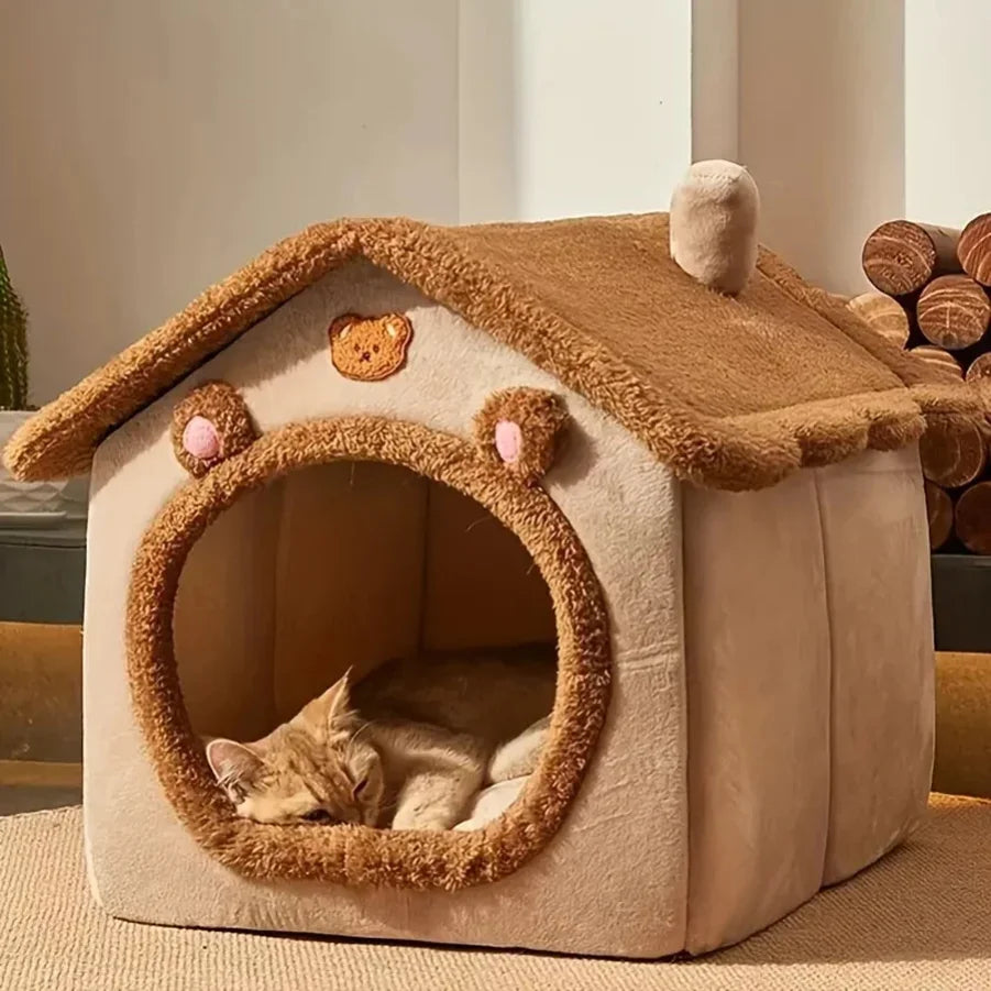 Maison Pliante pour Chat & Petit Chien — Douillet, Lavable & Ultra-Douce